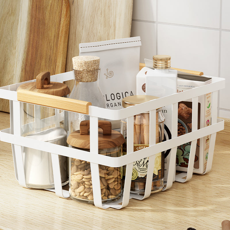 White Storage Basket Mason Home by Amarsons Lifestyle Decor