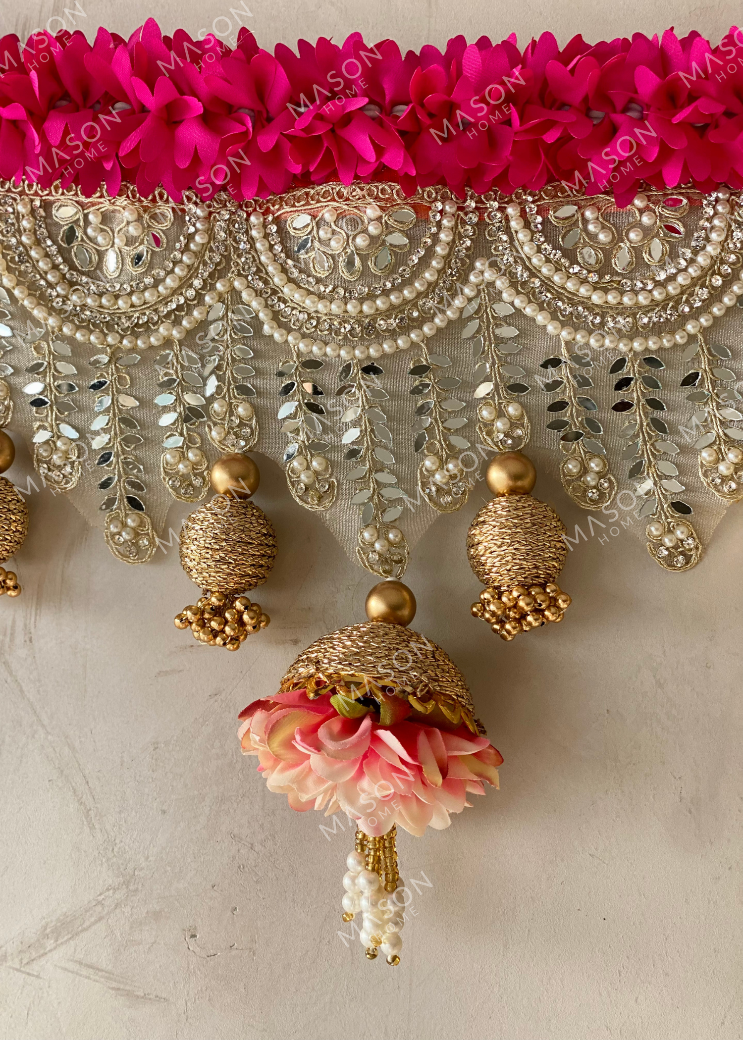 Festive Gulmohar Pearl Toran