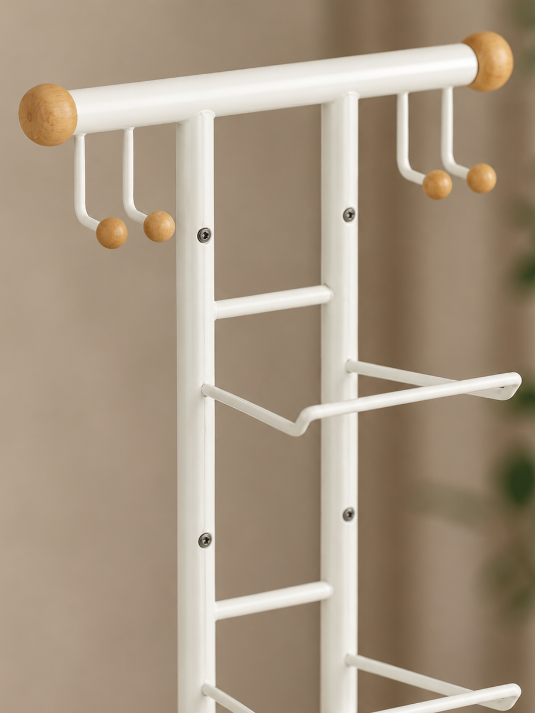 Multifunction Ball Storage Rack - White