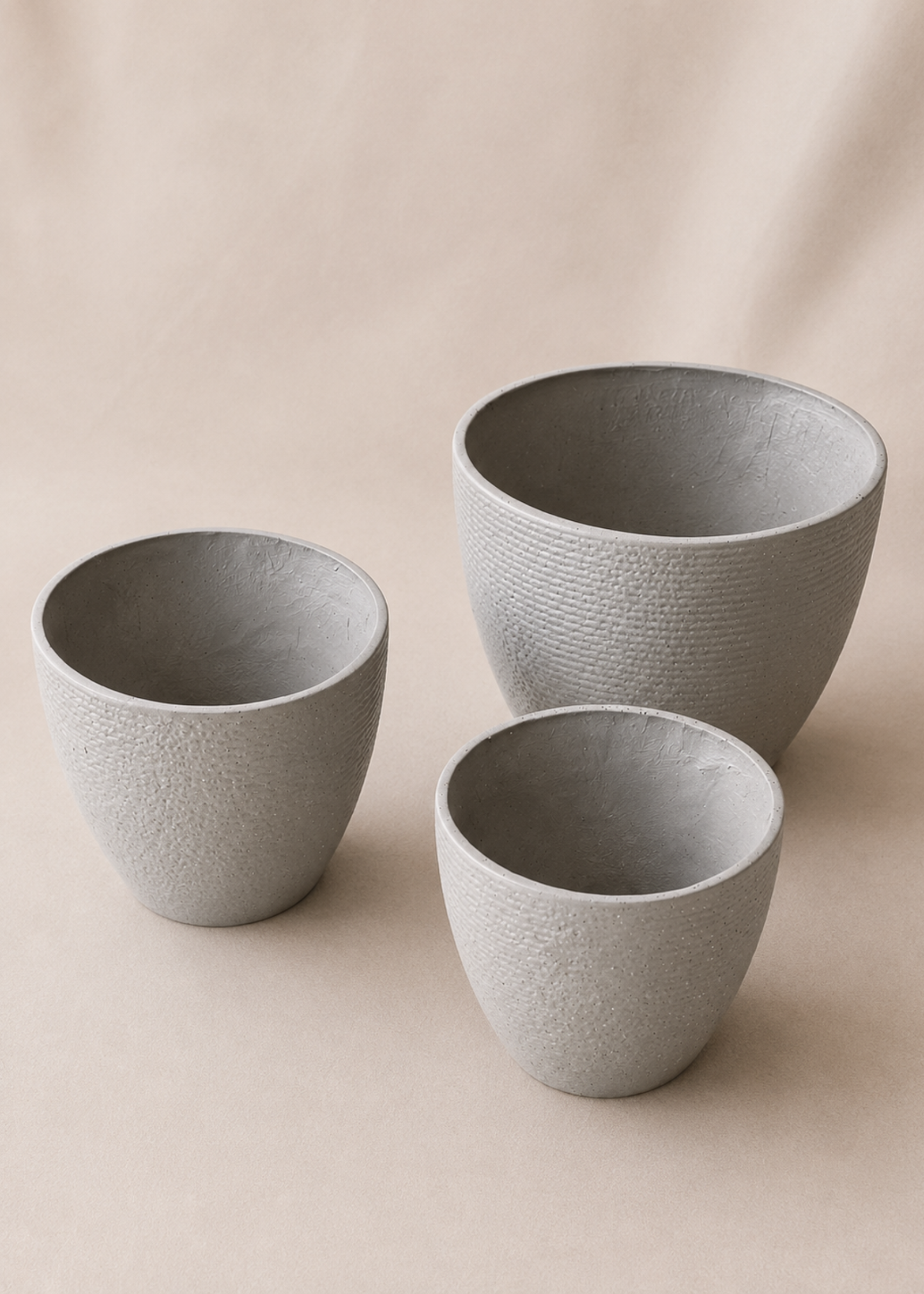 Taper Planters - Light Grey