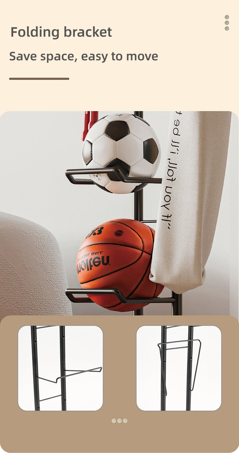 Multifunction Ball Storage Rack - Black