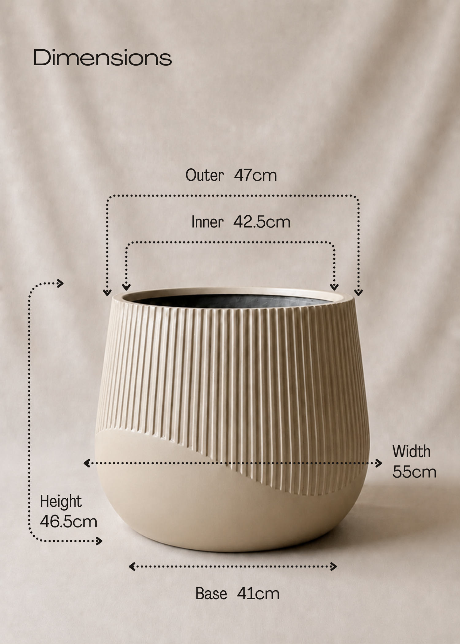 Cassan Planters - Beige