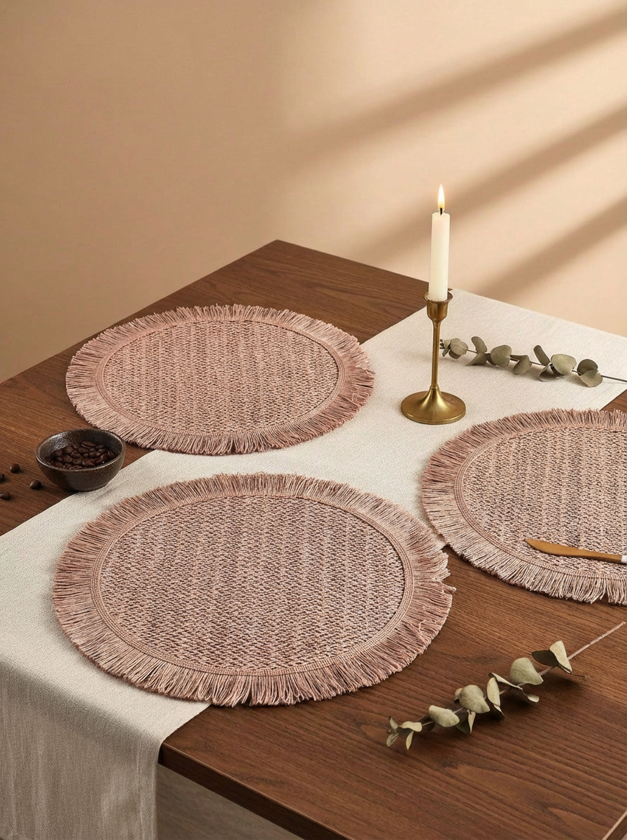 Fringe Pink  Placemat - Set of 6