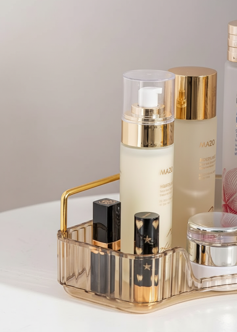 Corner Cosmetic Storage Rack - Amber