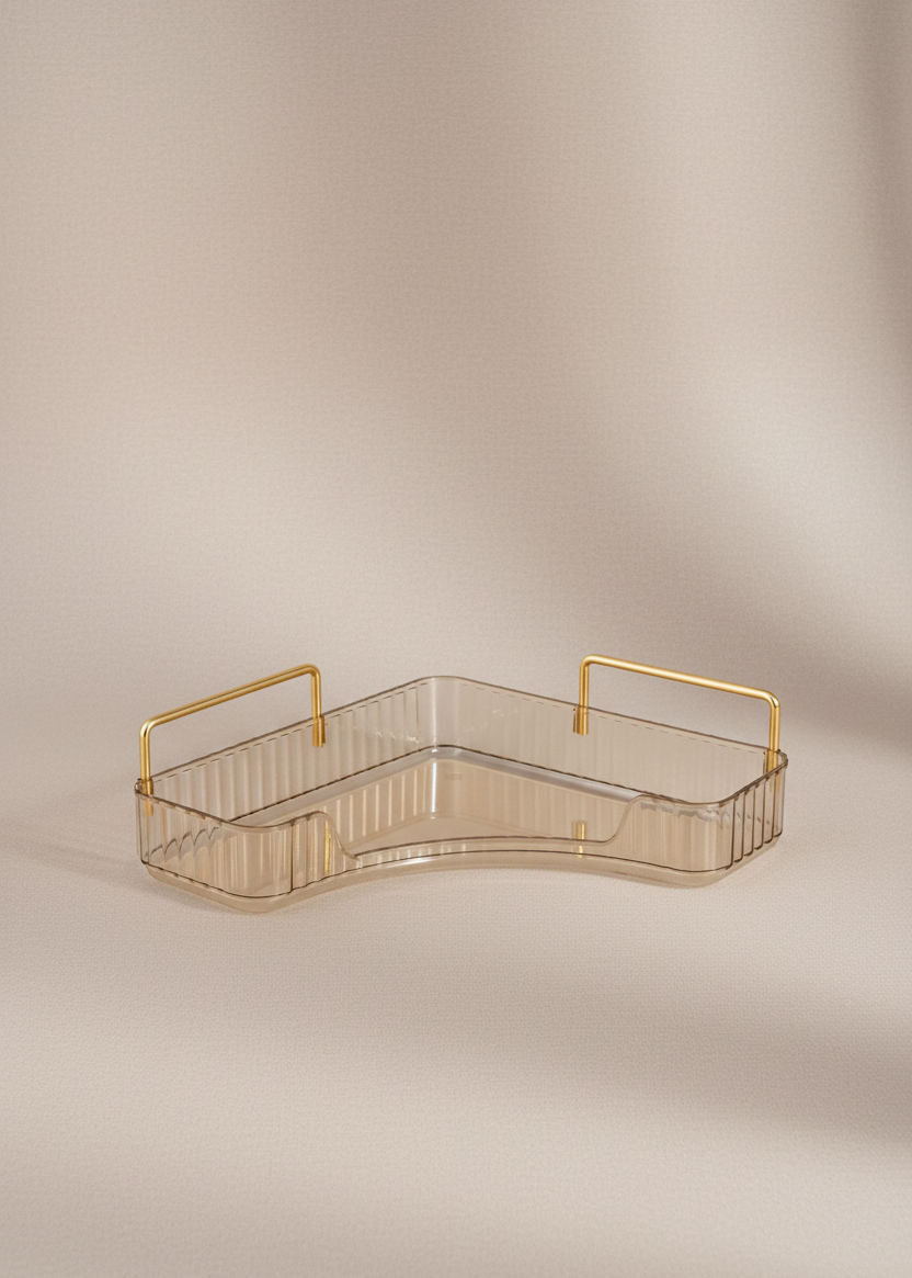 Corner Cosmetic Storage Rack - Amber