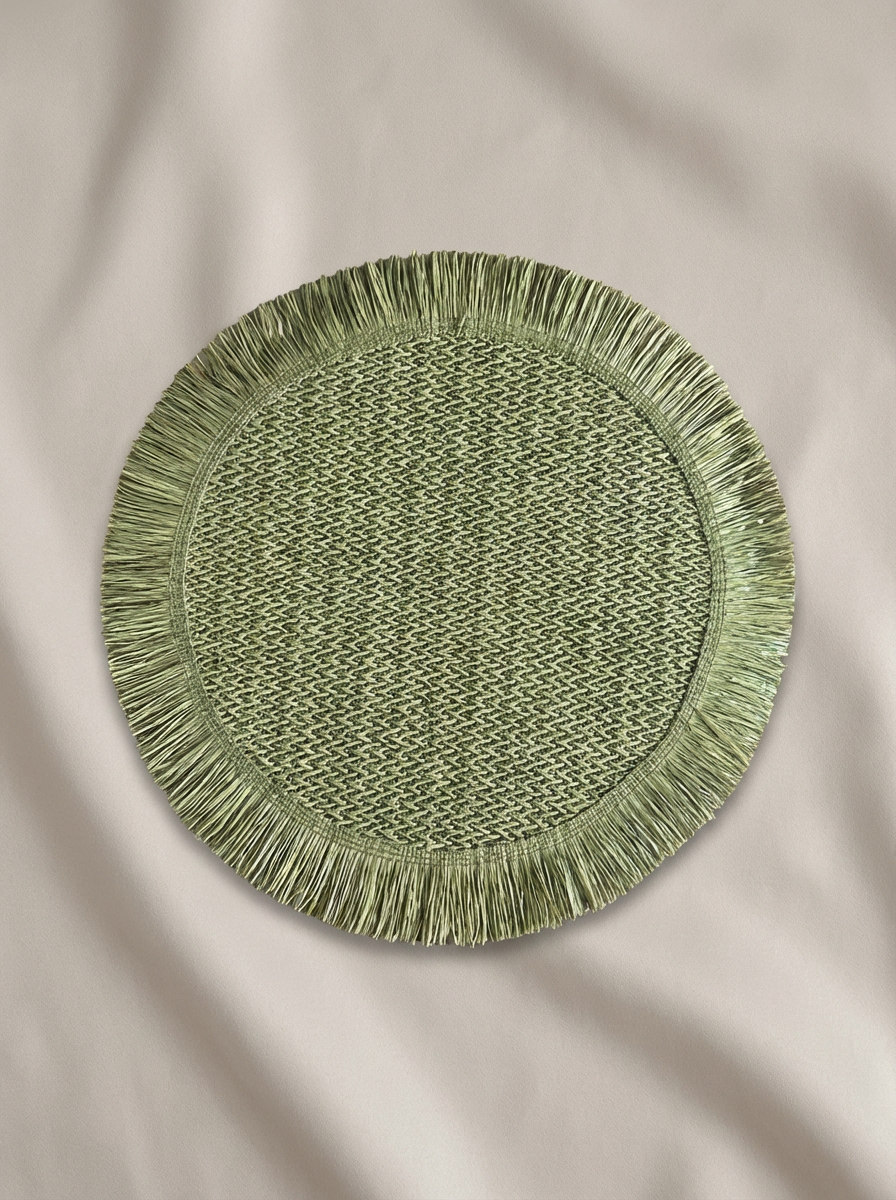Fringe Green  Placemat - Set of 6