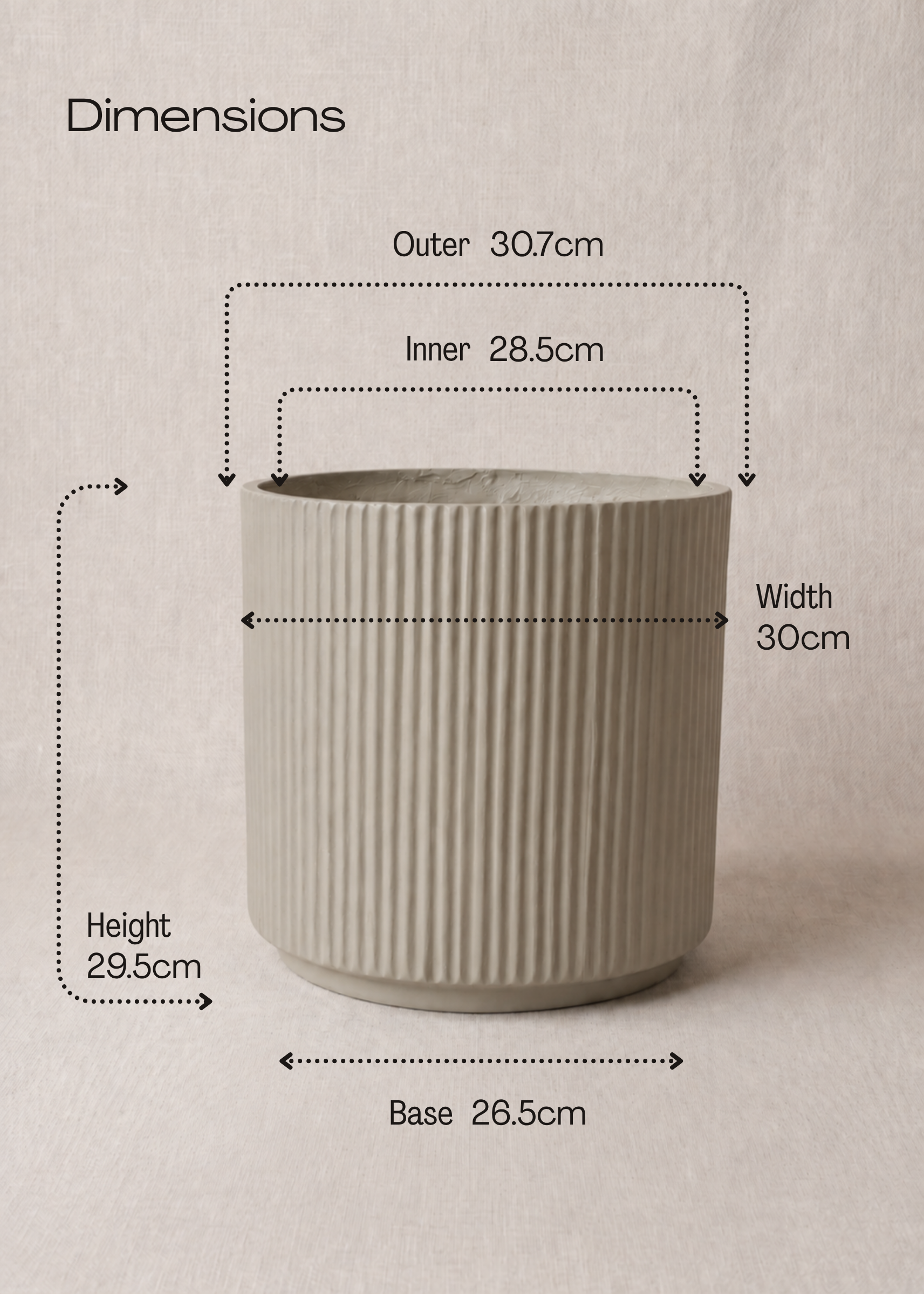 Linear Planters - Beige