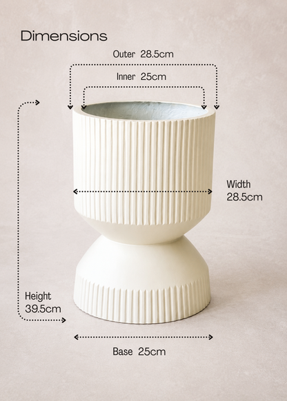 Willow Reversible Planters - Ivory