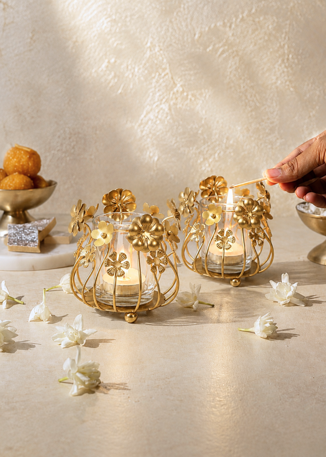 Floral Votive (Single Piece)
