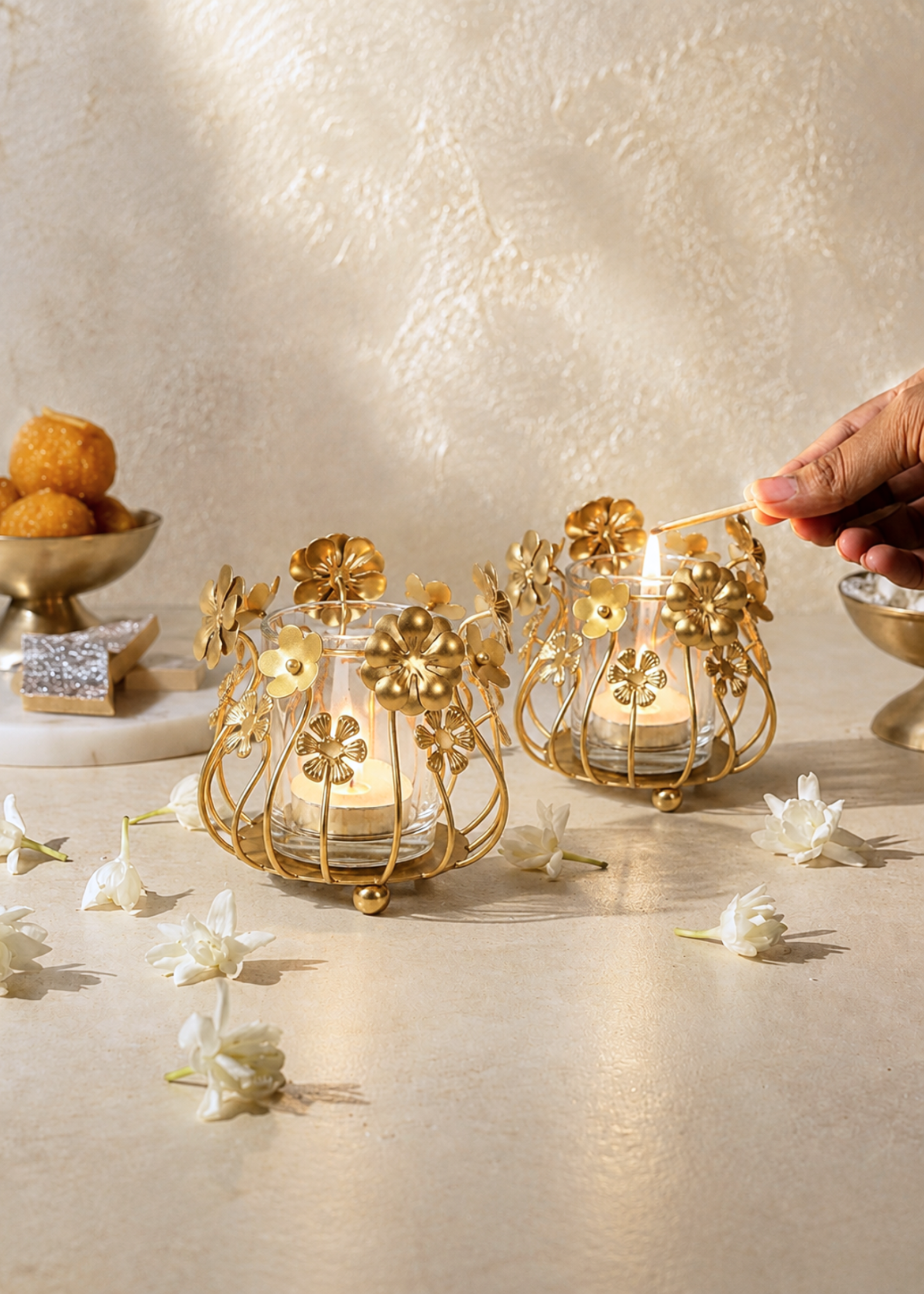 Floral Votive (Single Piece)