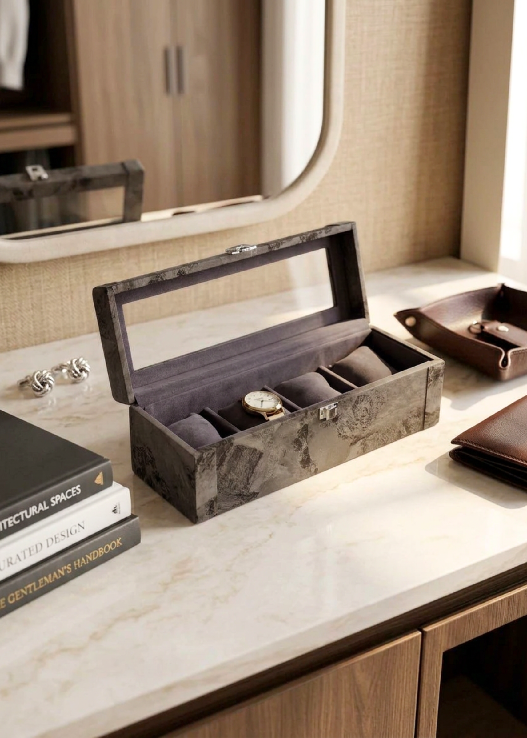 Indo Mocha Watch Box - 4 Slots