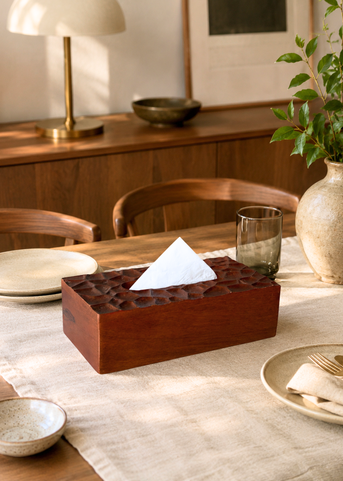 Terrain Wooden Tissue Box