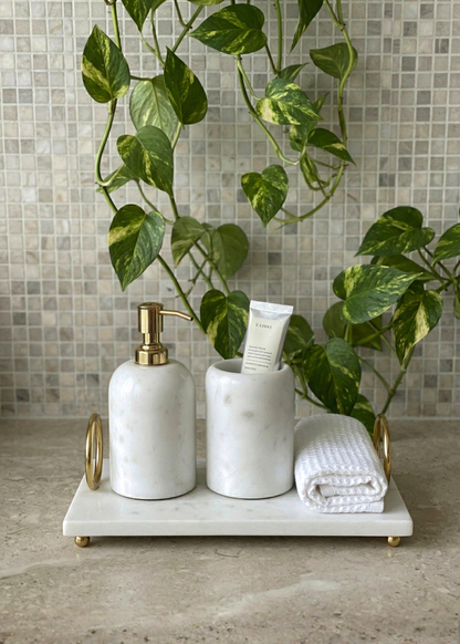 Svara Marble Bath Set - Set of 2