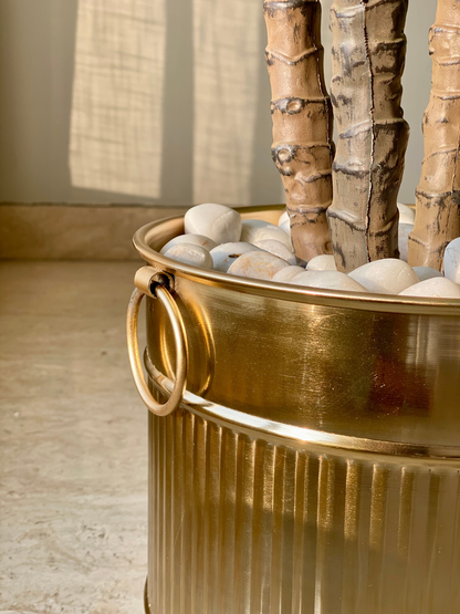 Nova Fluted Planters -  Gold