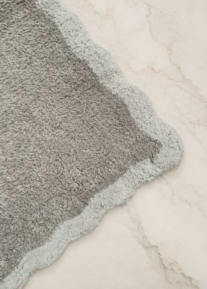 Scallia Anti Slip - Tufted - Cotton Bath Mat - Grey - 60 x 40 cm