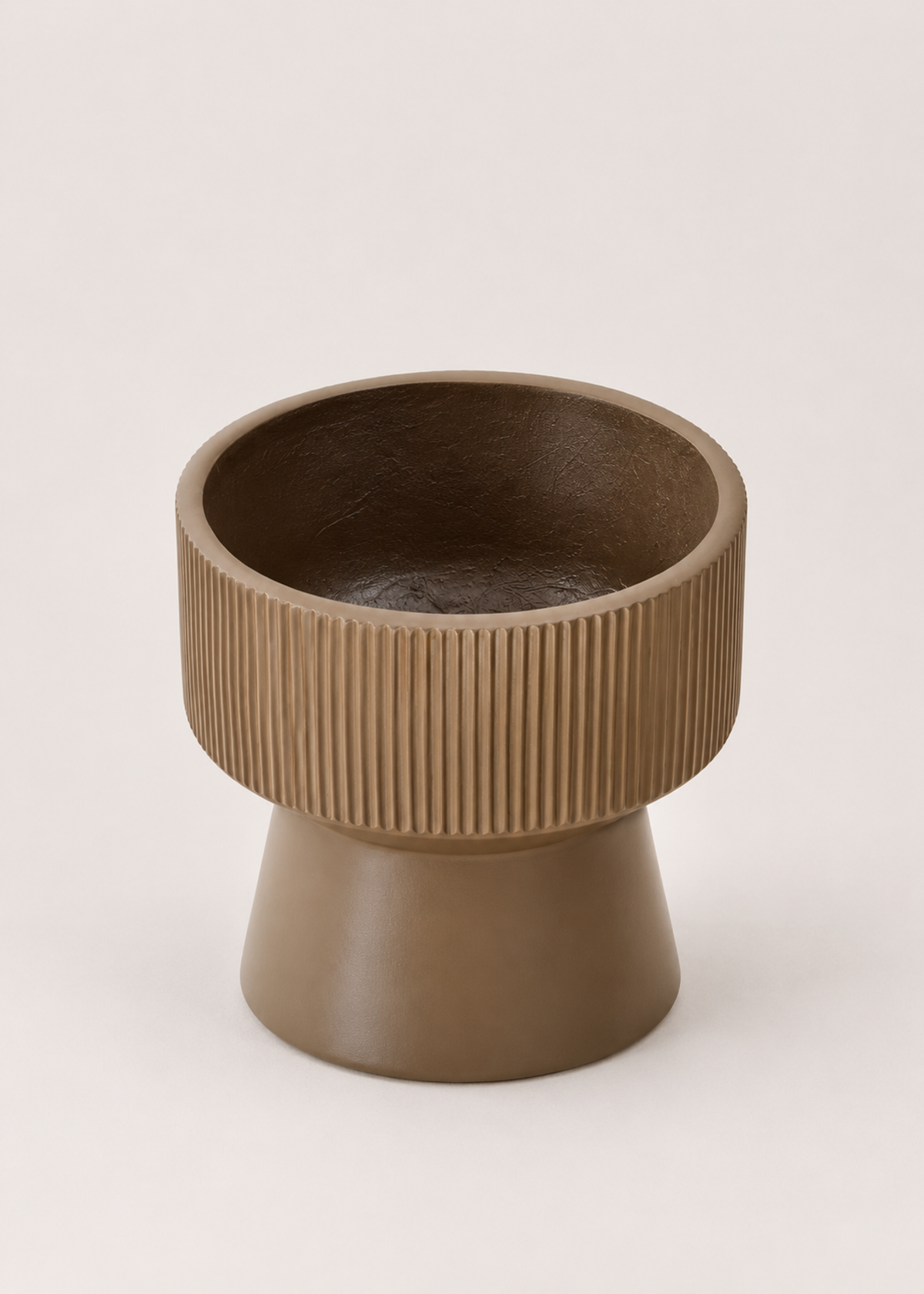 Sora Ripple Planters - Mud Brown