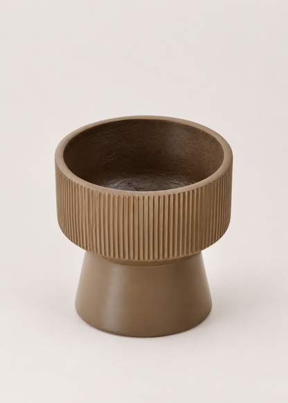 Sora Ripple Planters - Mud Brown
