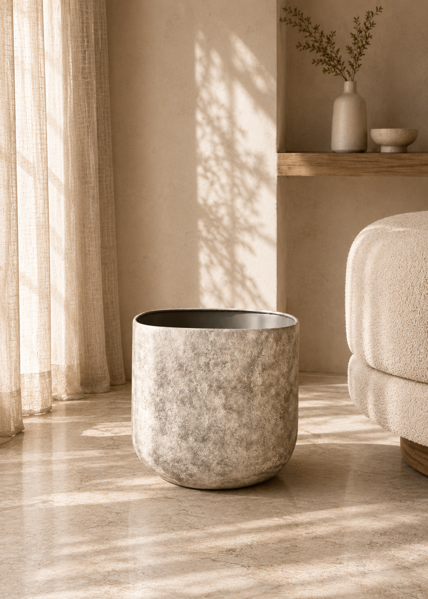 Veranda Square Planters  - Rustic Ivory