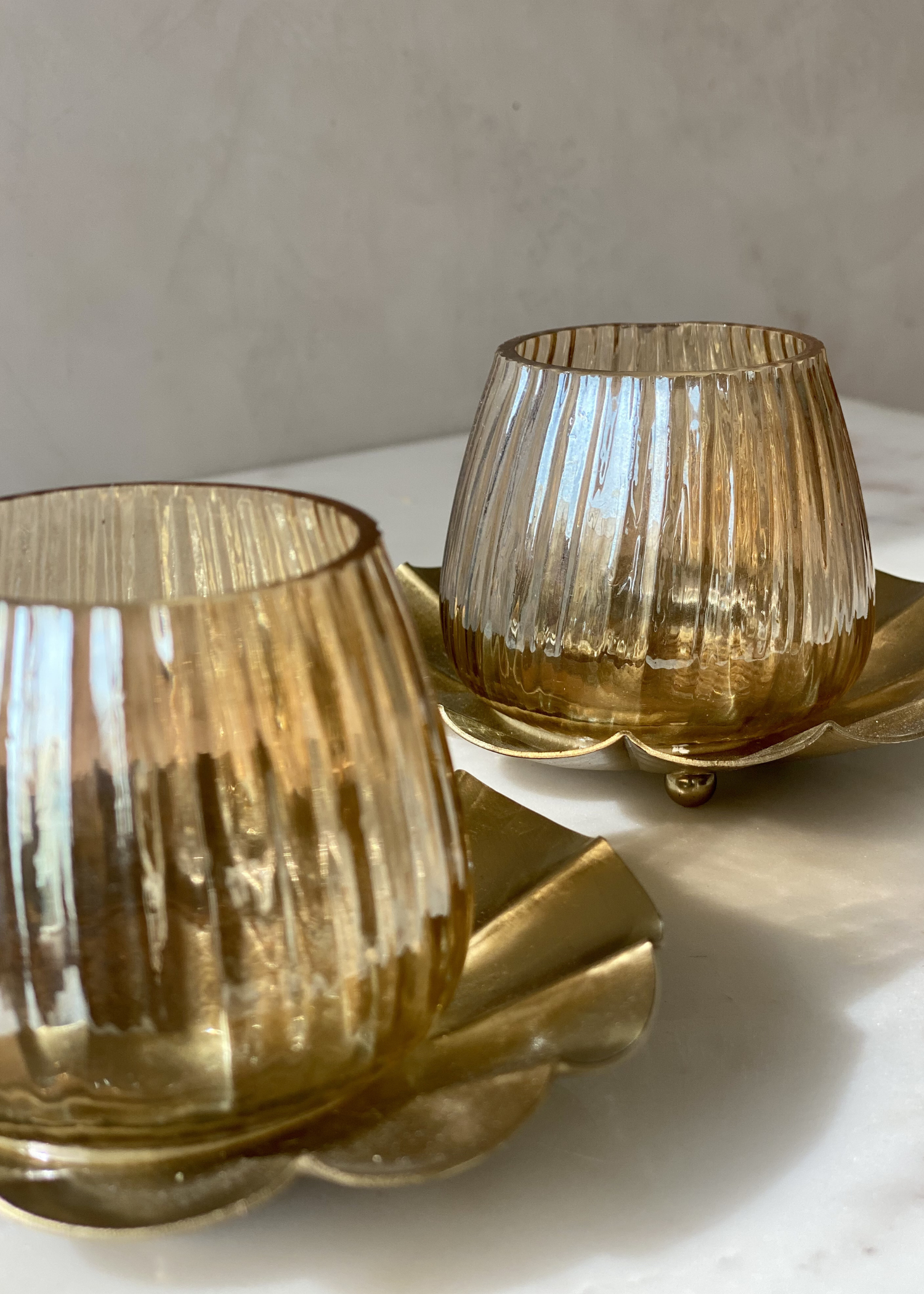 Florette Tea Light Holders - Set of 2