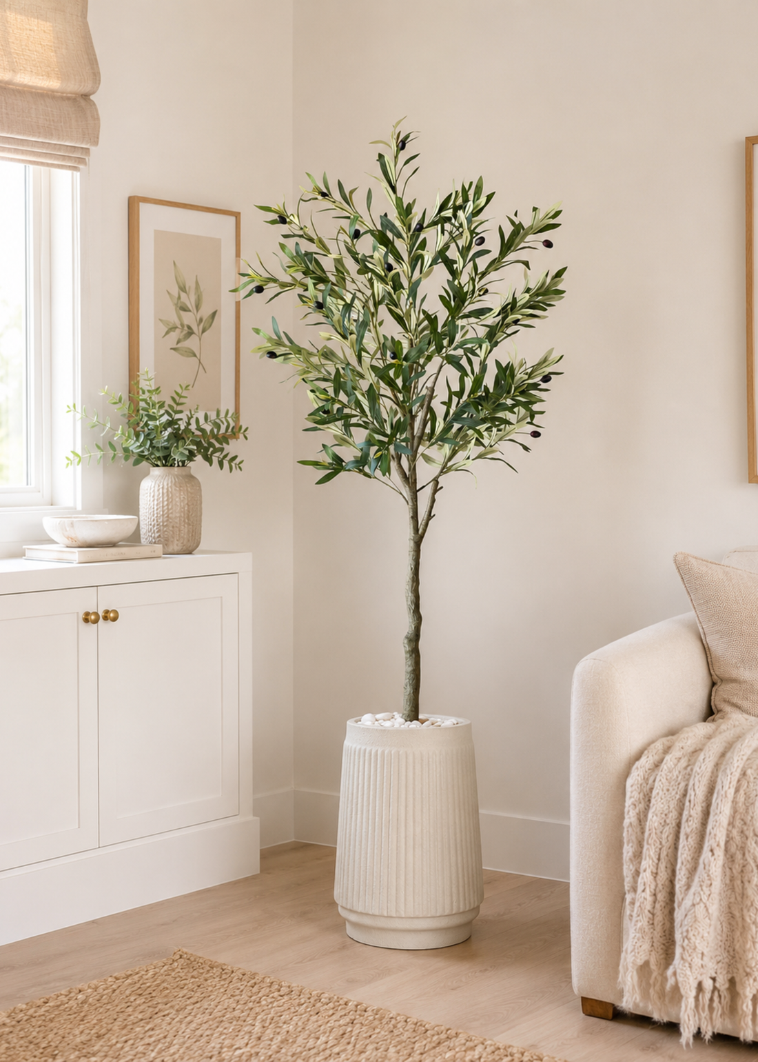 Artificial Mediterranean Olive Plant - 5 Feet