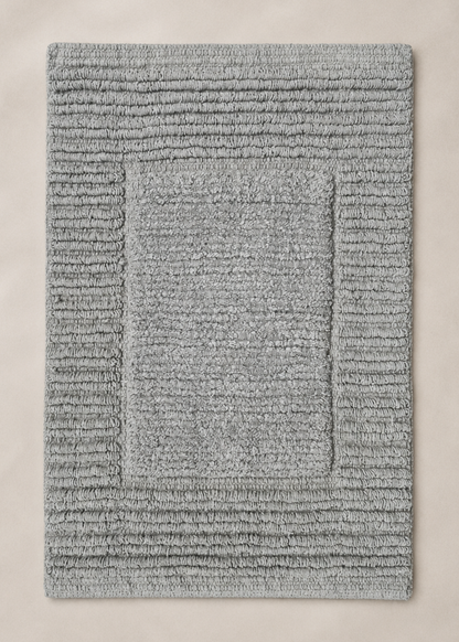 Mysa Anti Slip - Woven - Cotton Bath Mat - Grey - 45 x 30 cm