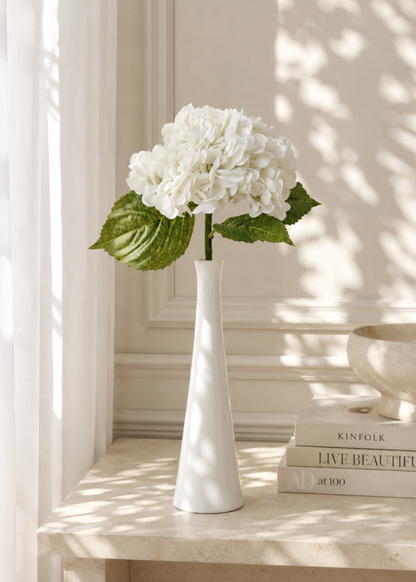 Artificial Hydrangea Flower Bunch – White