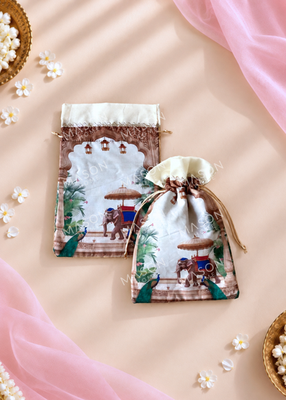 Festive Elephant Potli - Set of 5