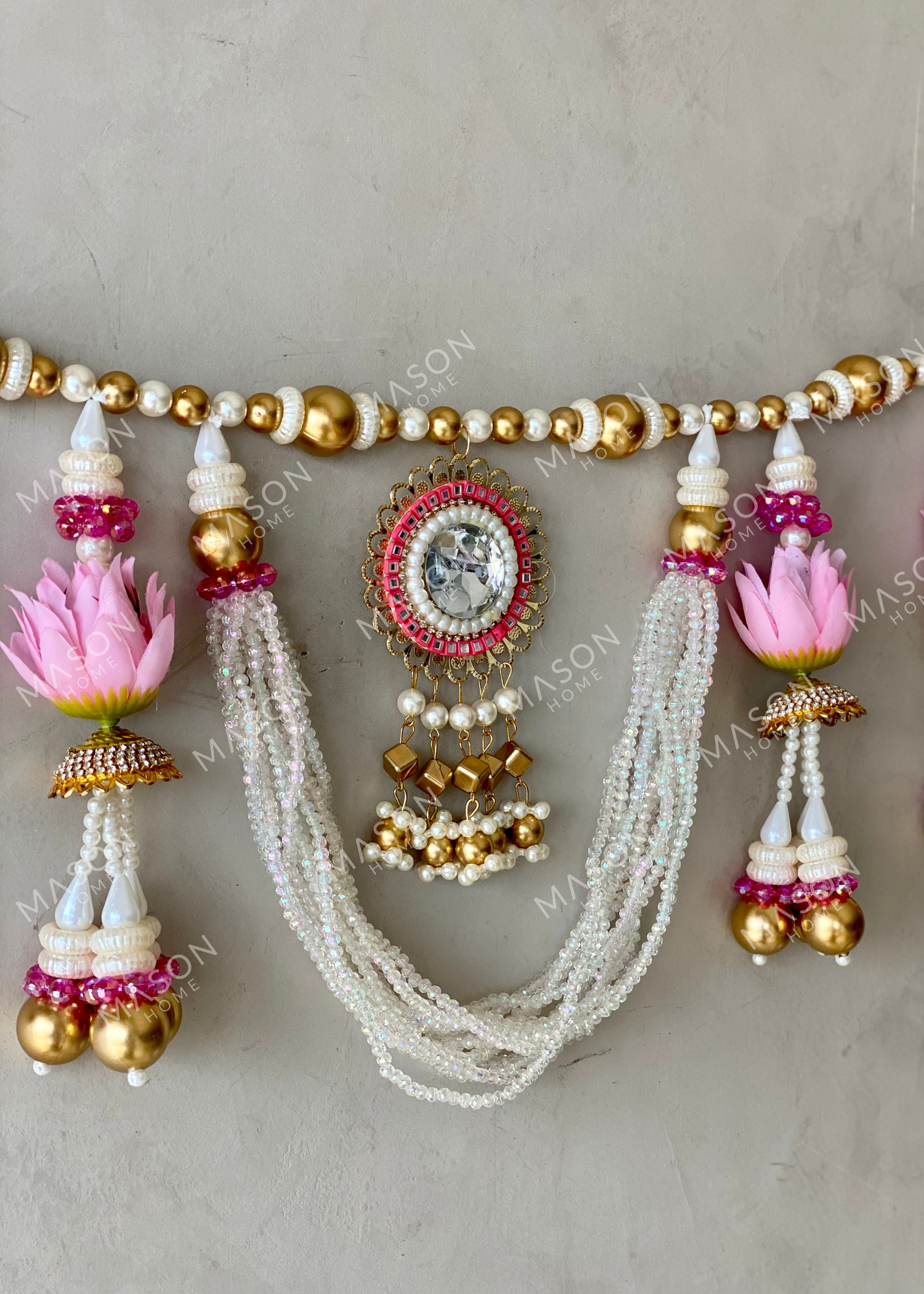 Festive Pink Lotus Toran
