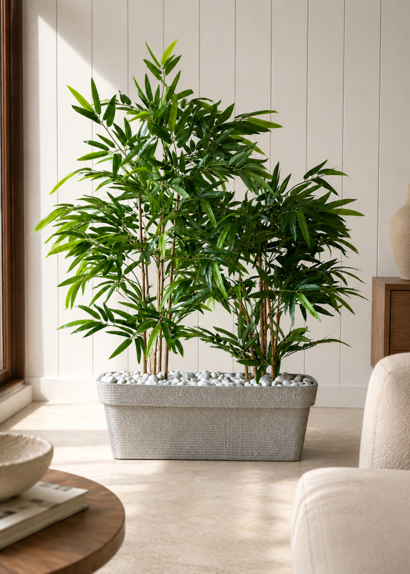 Viona Rectangle Planters - Light Grey