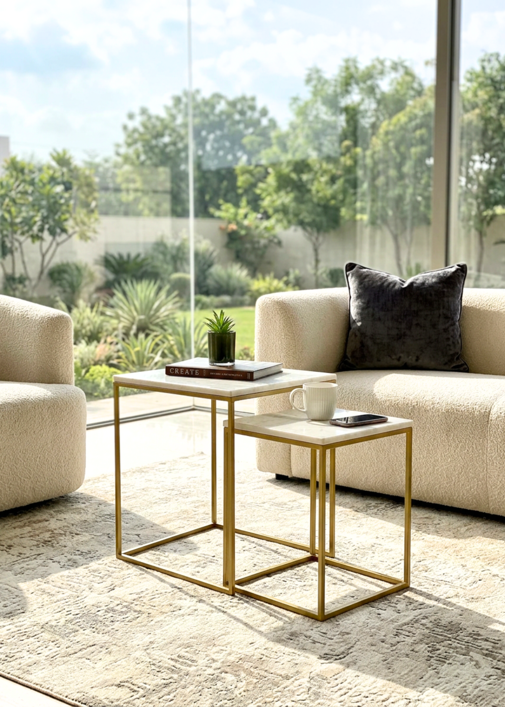Oxford Square Nesting Tables - Set of 2