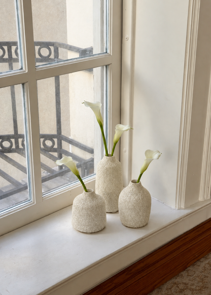 Elma Small Glass Vase - Textured (Set of 3)