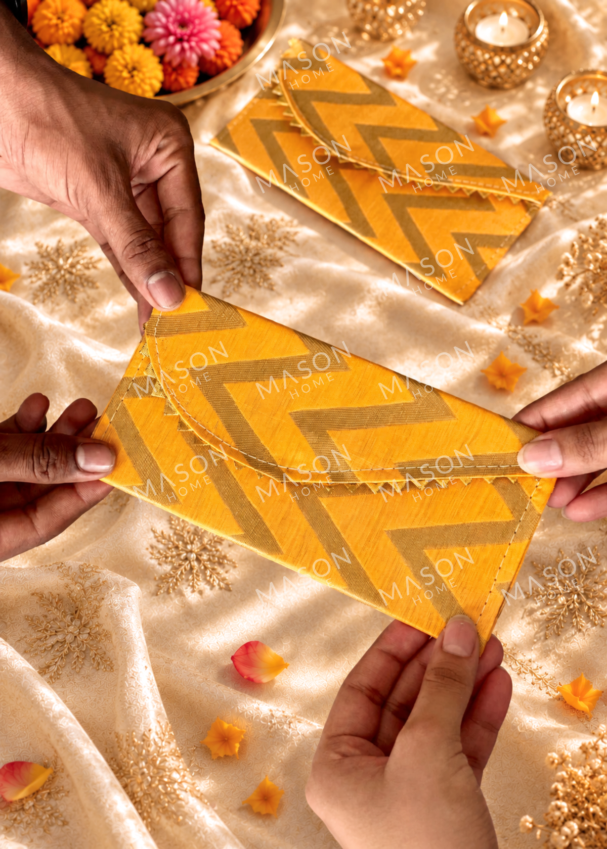Festive Riwaaz Envelope Yellow - Set of 5