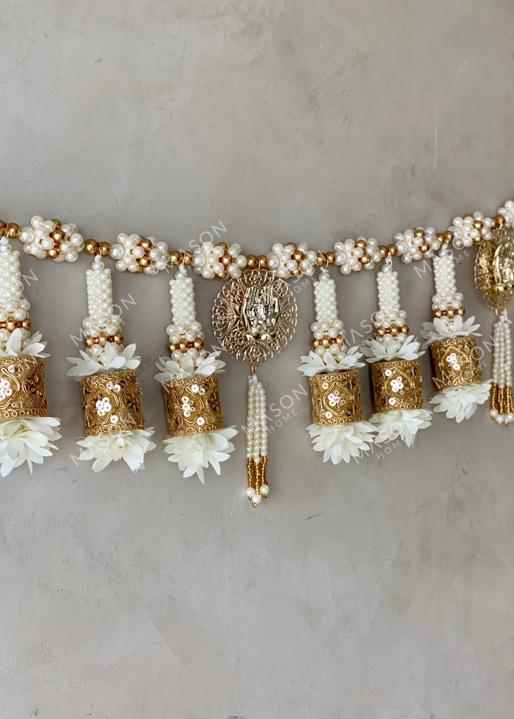Festive Ganpati Gold Toran