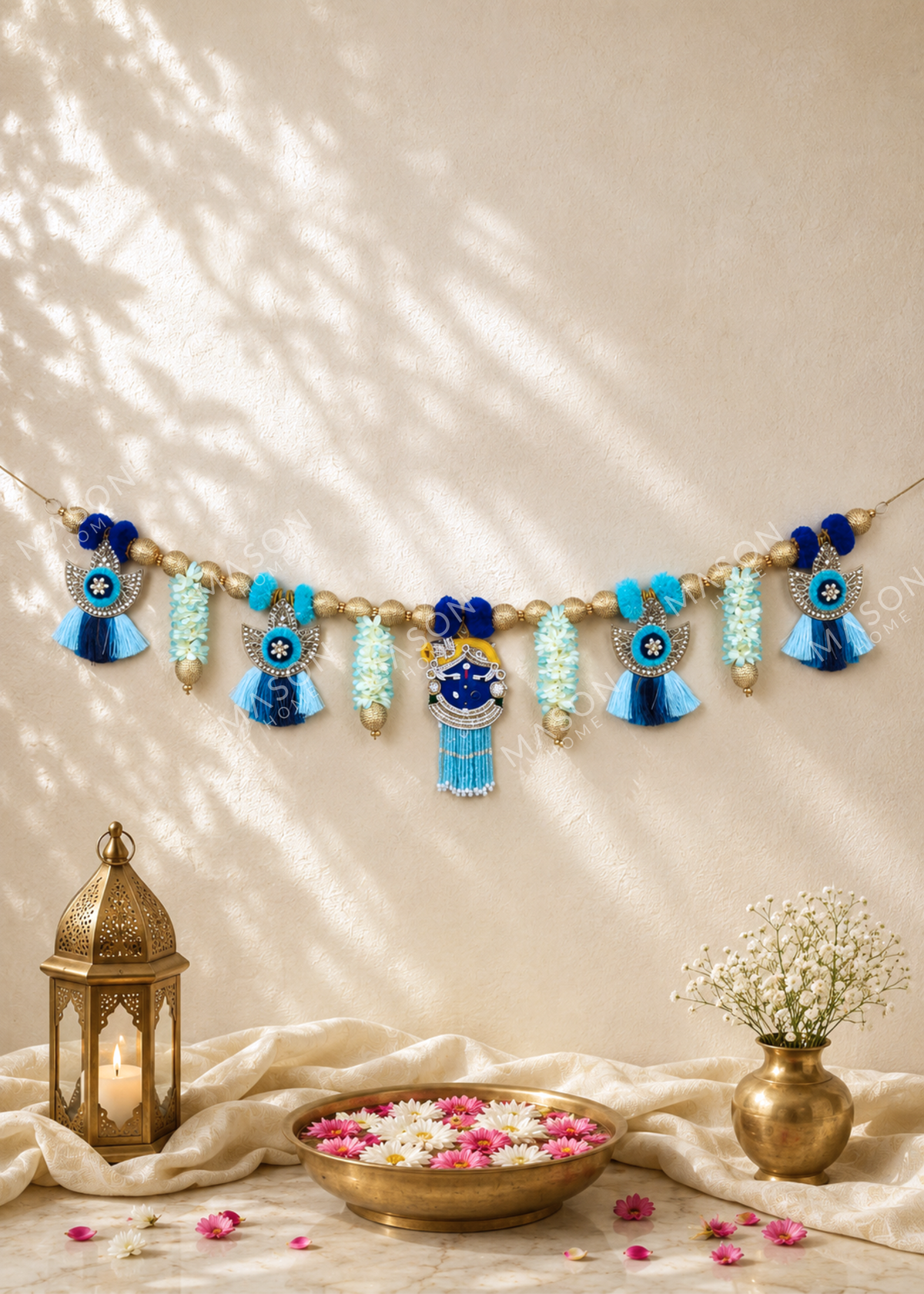 Festive Nathdwara Blue Toran