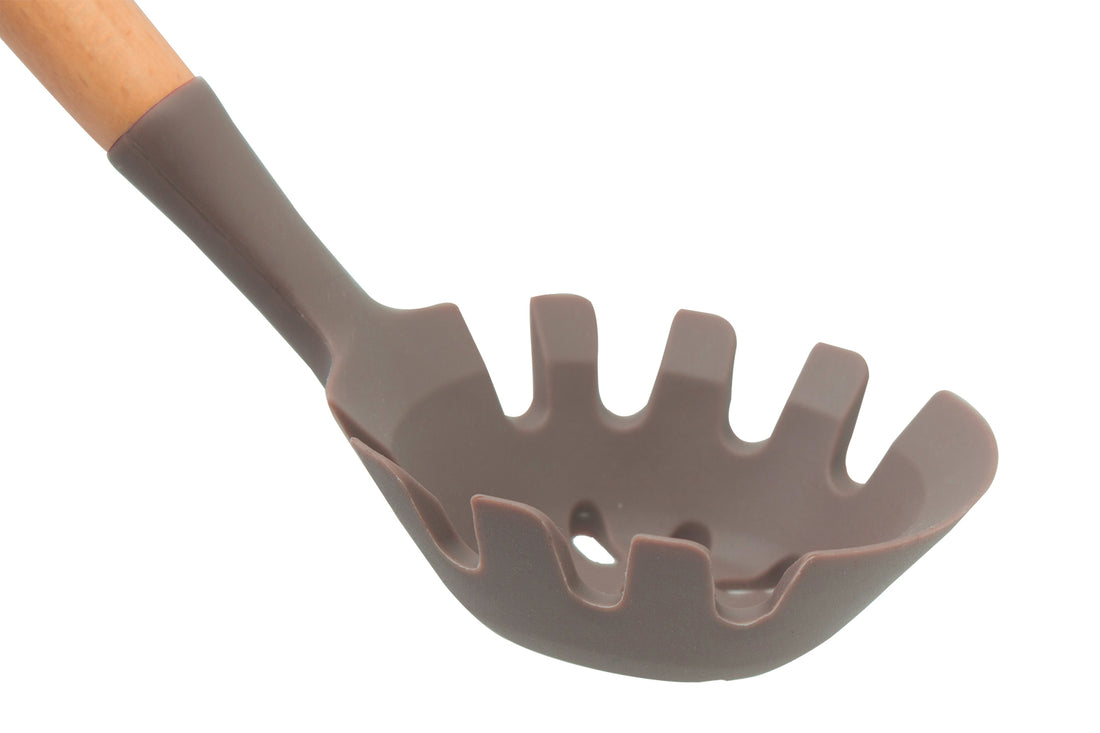 Kikai Silicone Spaghetti Server/ Tosser With Beech Wood Handle