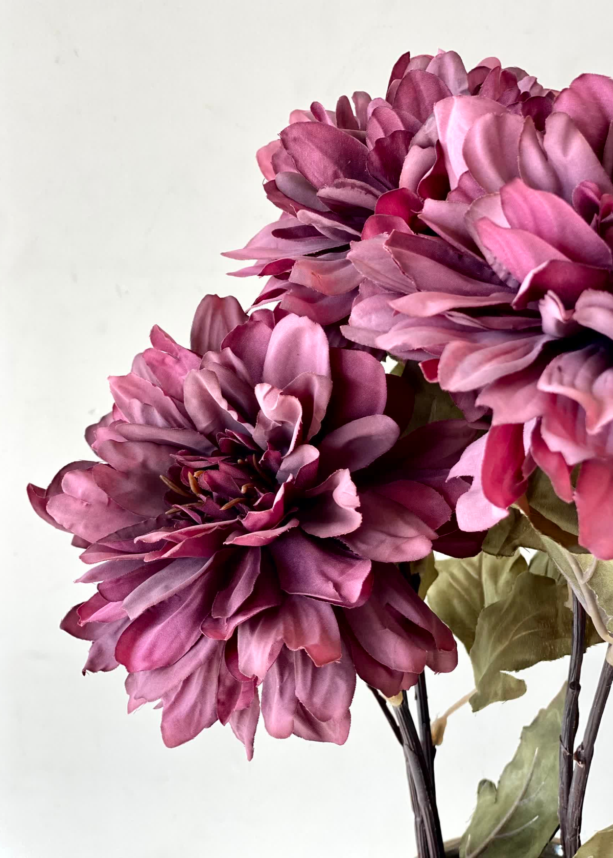 Artificial Plum Peony Flower - Set of 2