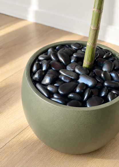 Black Tumbled Pebbles - Set of 2