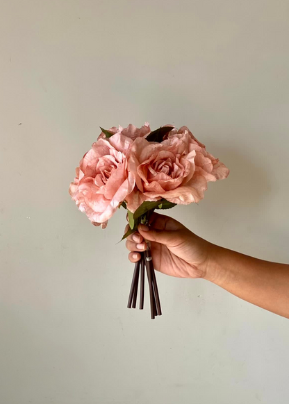 Artificial Peony Flower - Pink (Set of 2)
