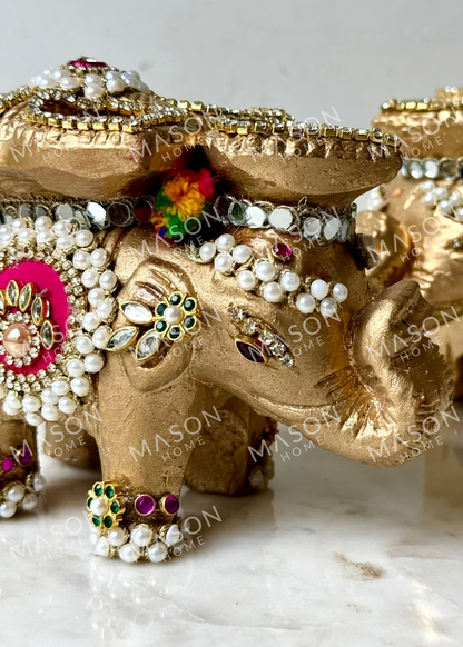 Handmade Clay Rustic Rajwada Elephant Diya