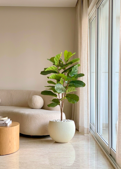 Artificial Lush Fiddle Plant - 4.5 Feet