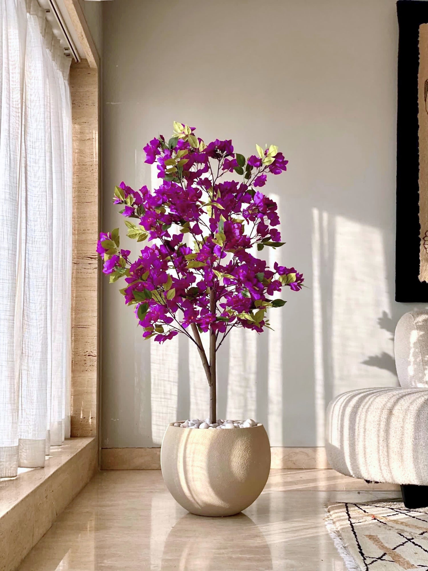 Artificial Purple Bougainvillea Plant - 5 Feet