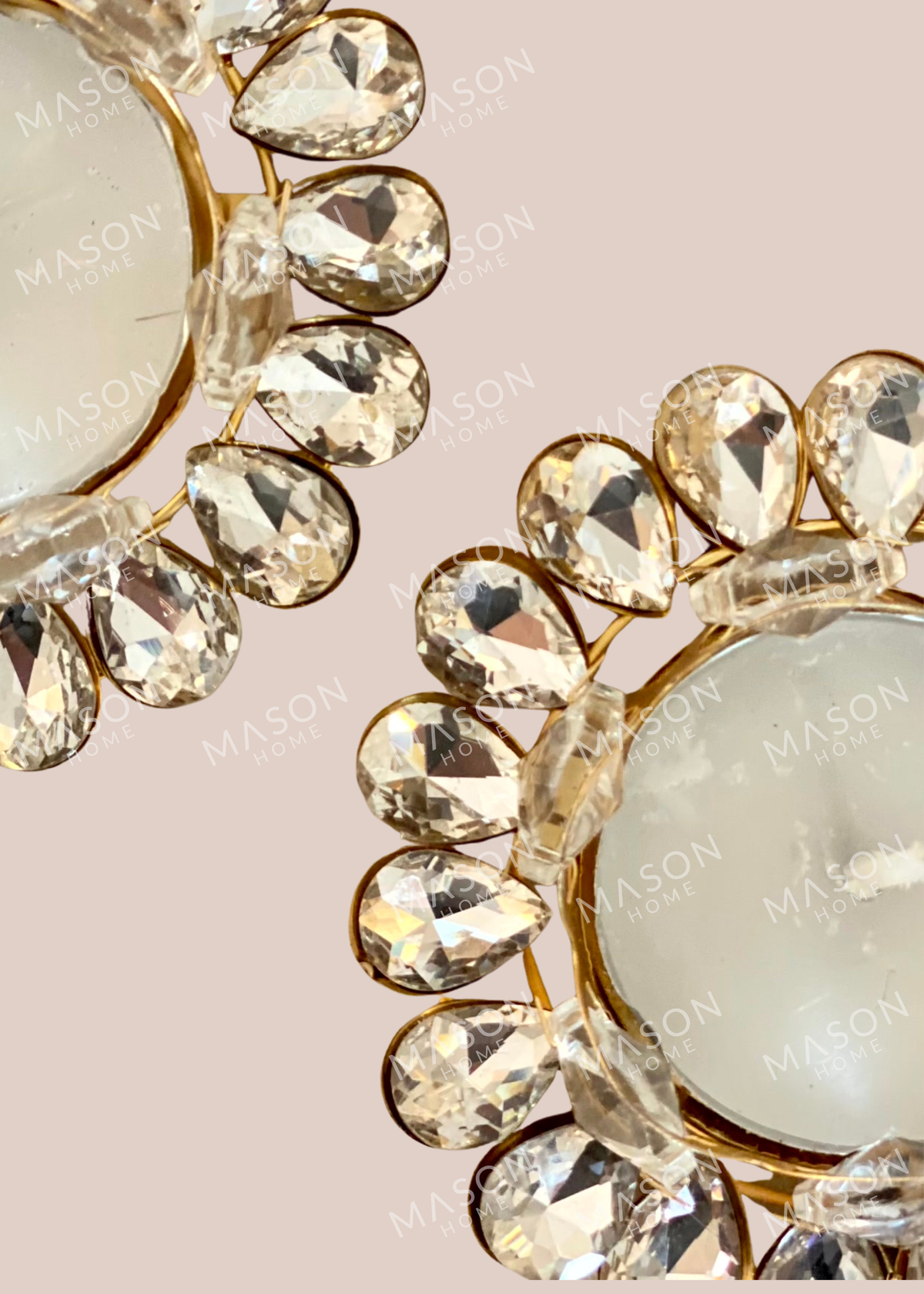 Festive Seraphine Bloom Tealight Holder - Set of 2