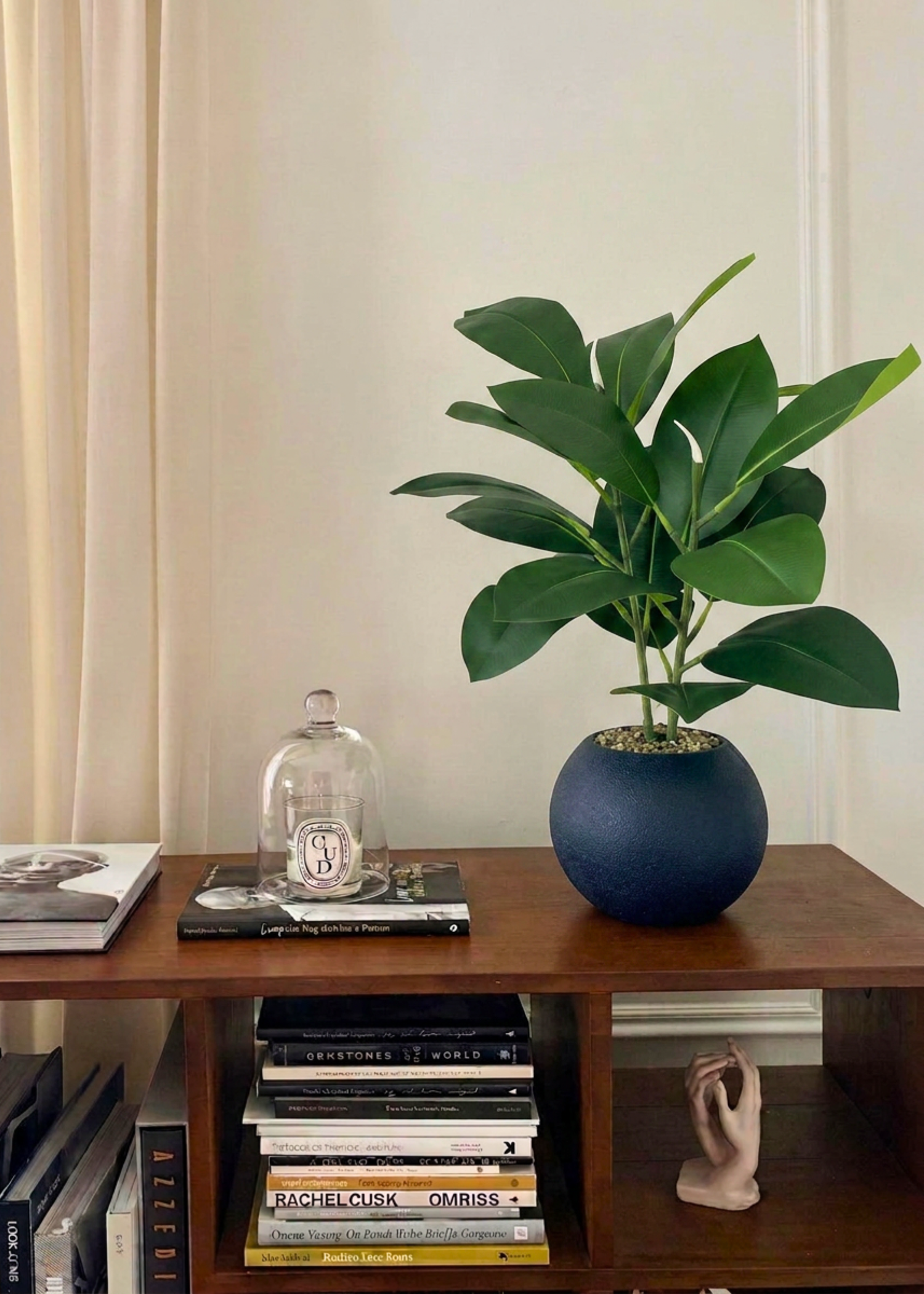 Artificial Rubber Leaf Plant (Black Pot) -  2 Feet
