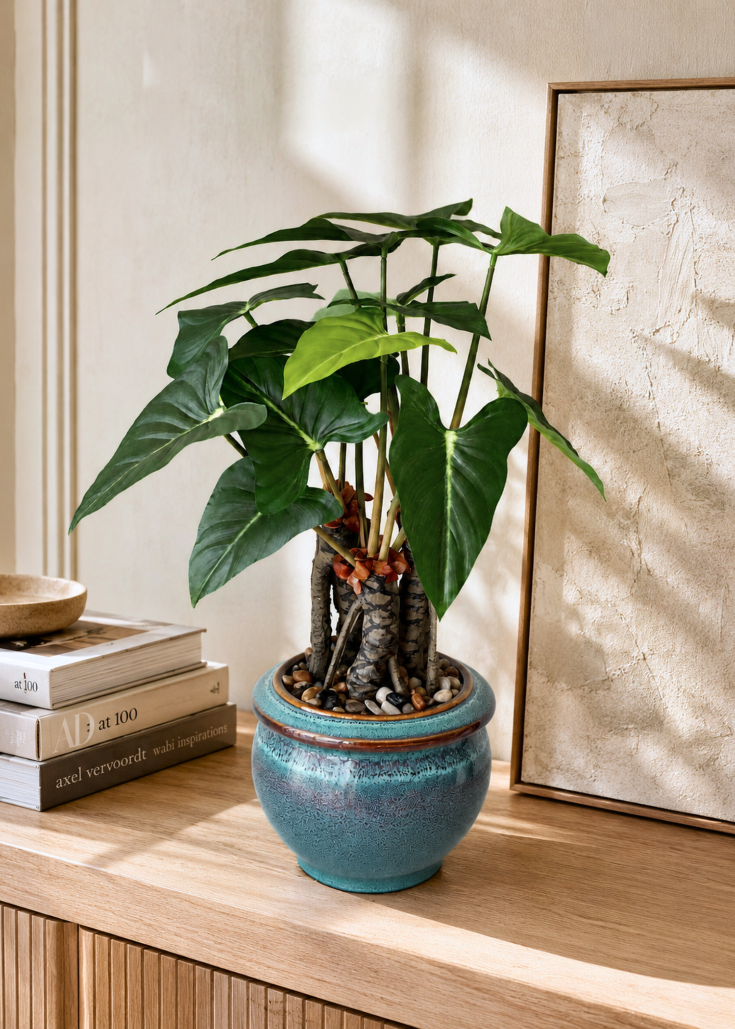 Artificial Tropical Alocasia Plant – 1.5 Feet