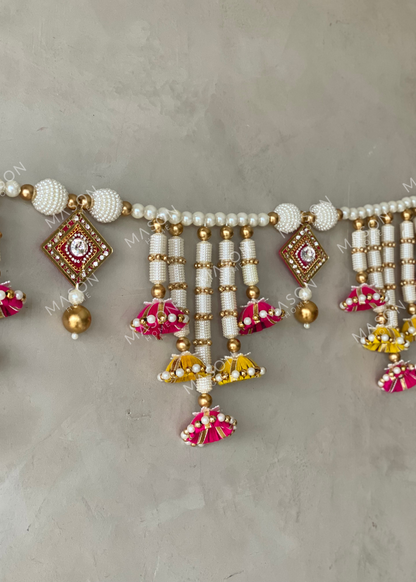 Festive Pink Yellow Toran