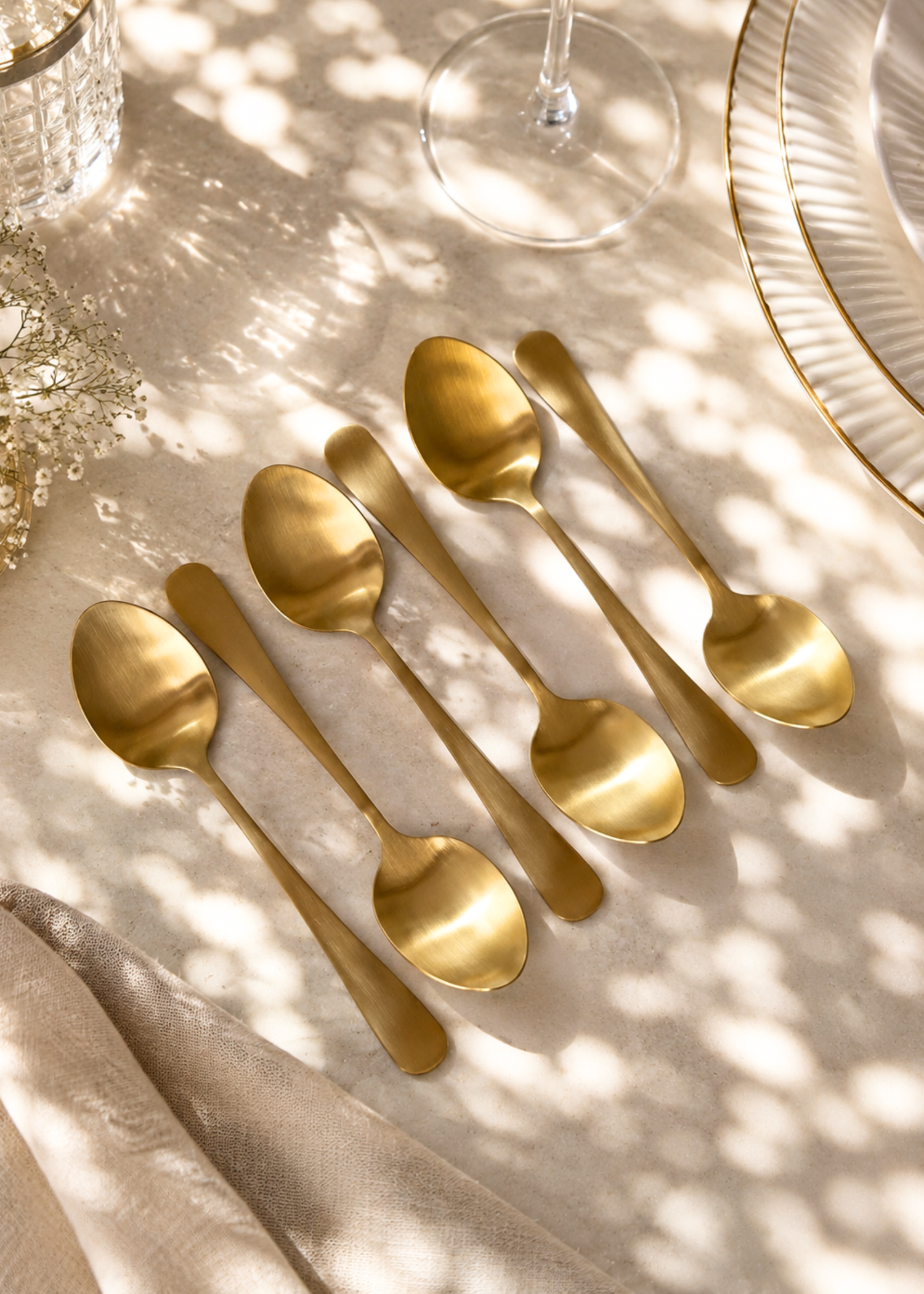 Matt Gold Cutlery Set - 24pcs