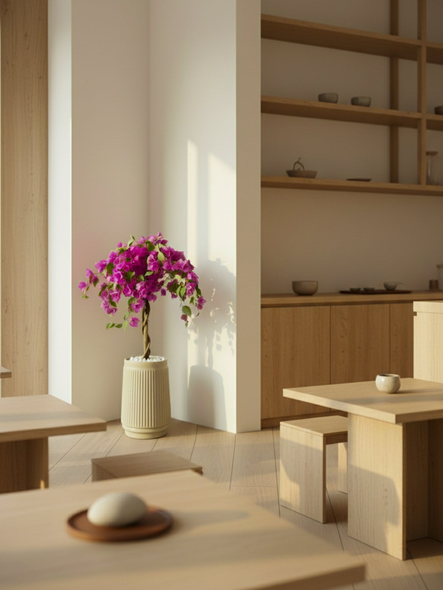 Artificial Purple Bougainvillea Plant - 3 Feet