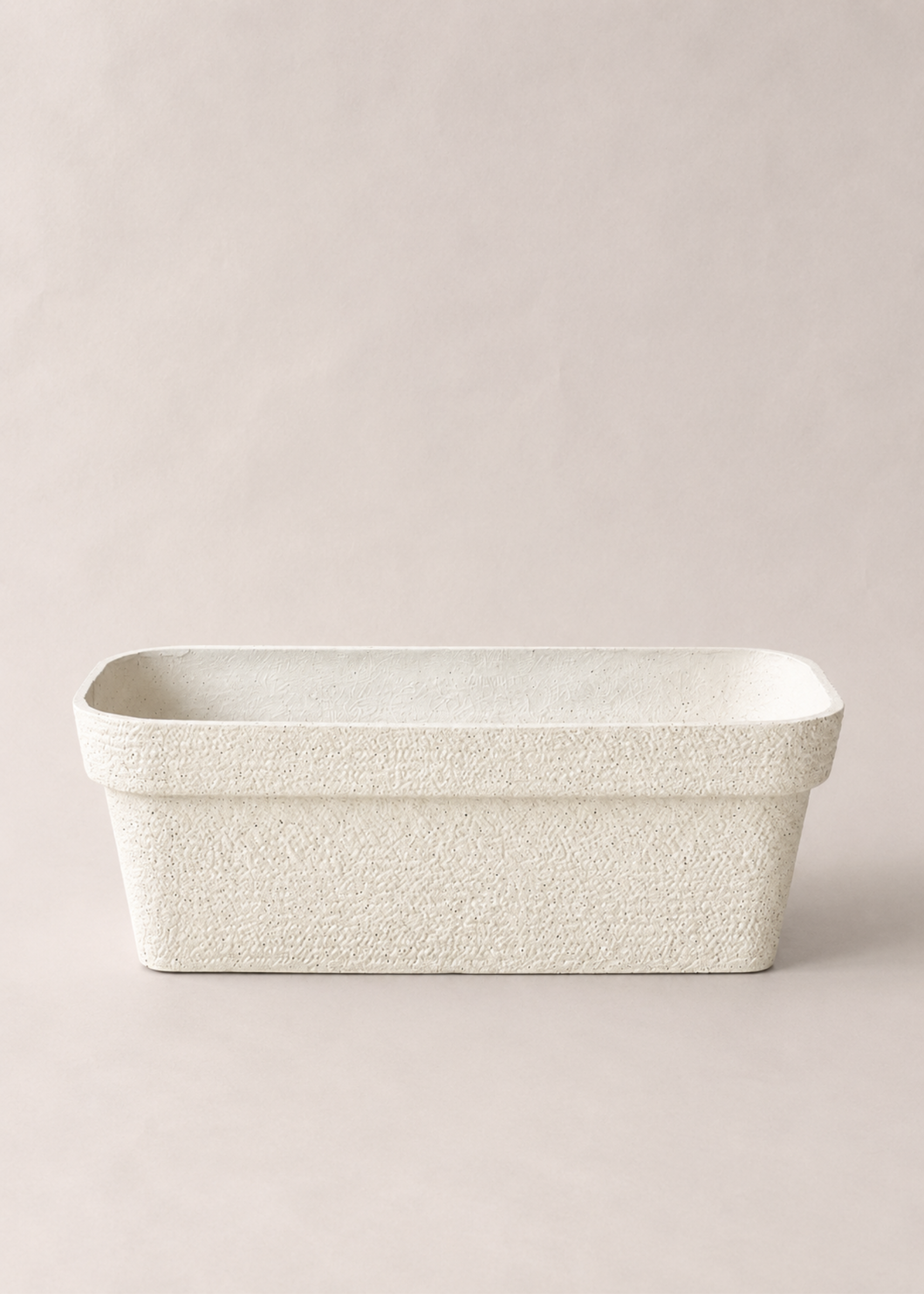 Cavon Rectangle Planters - Ivory