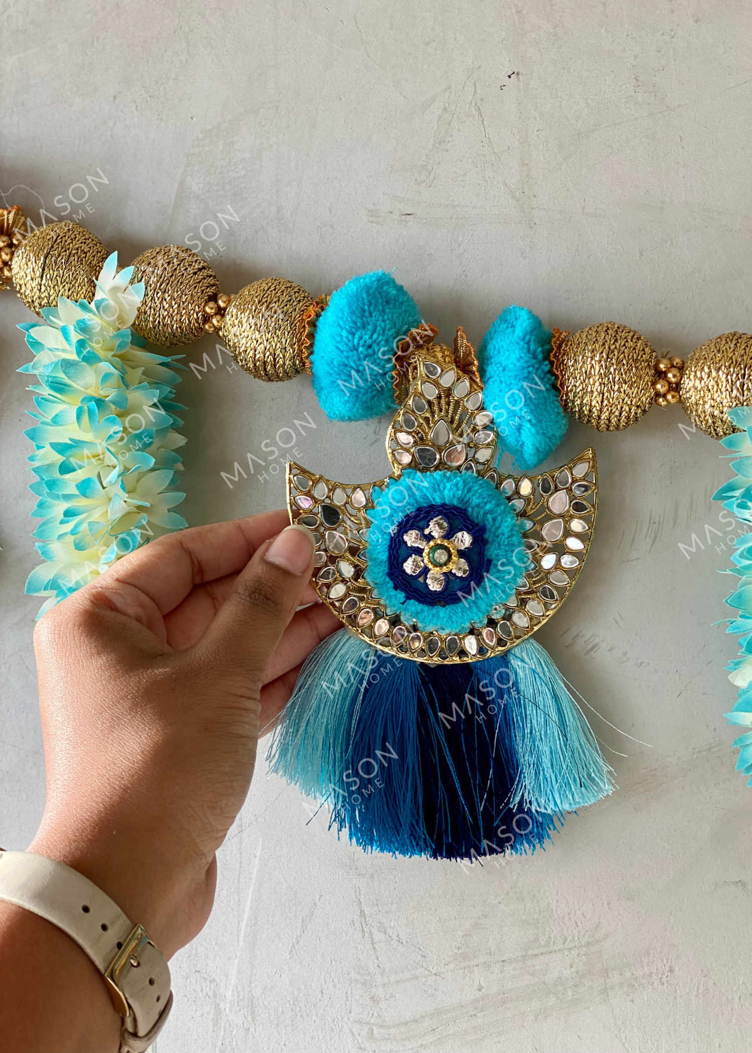 Festive Nathdwara Blue Toran