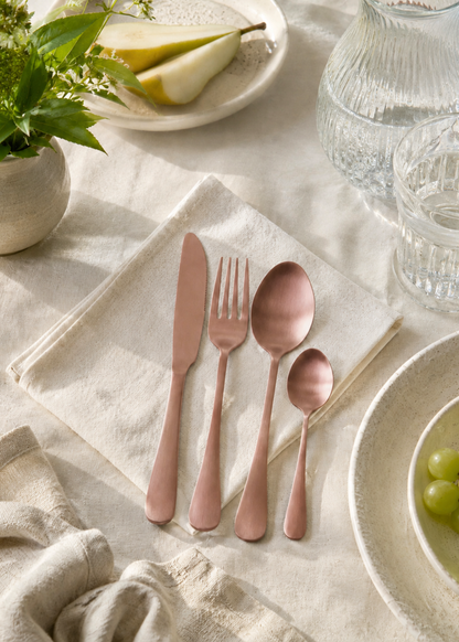 Rose Gold Cutlery Set - 24pcs